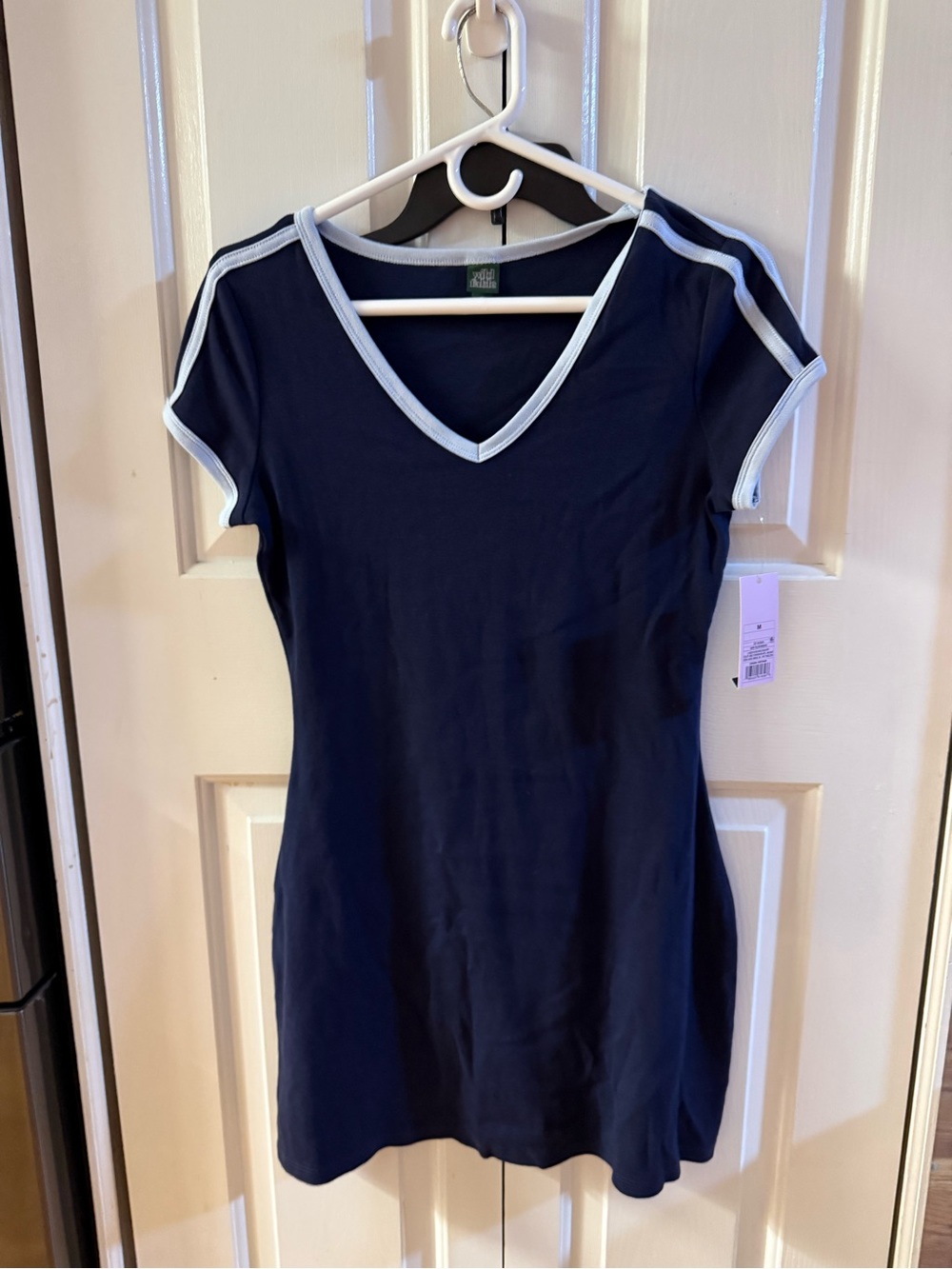 Women's Cap Sleeve Sporty A-Line Mini Dress Wild Fable Navy Blue Size Medium